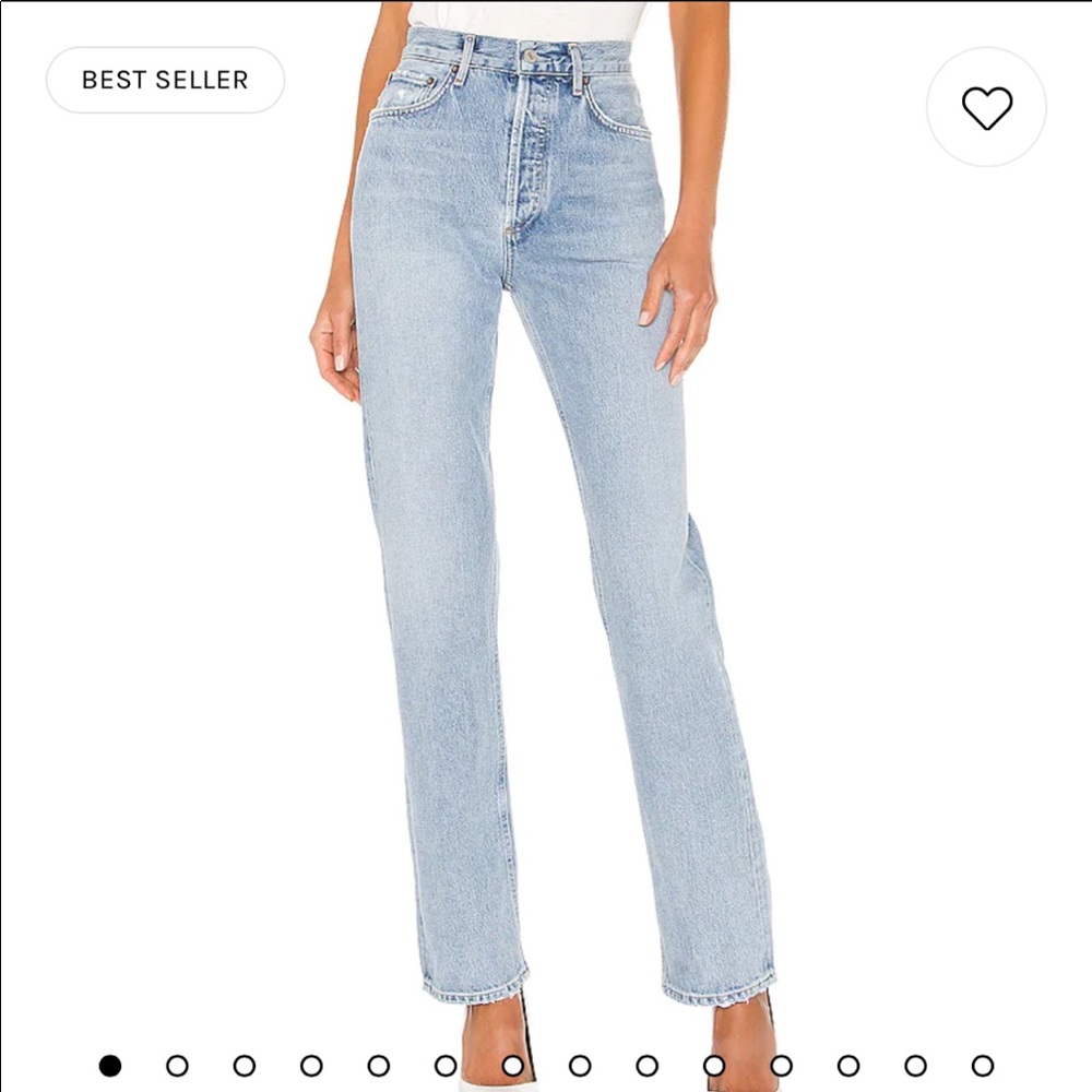 AGOLDE lana straight leg jeans in riptide, size 25.